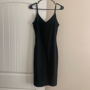 Black Faux Suede Dress